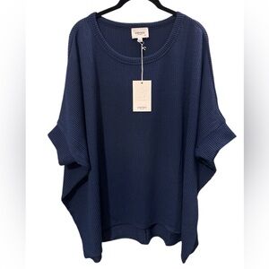 ANDREE BY UNIT Blue Knit Blouse